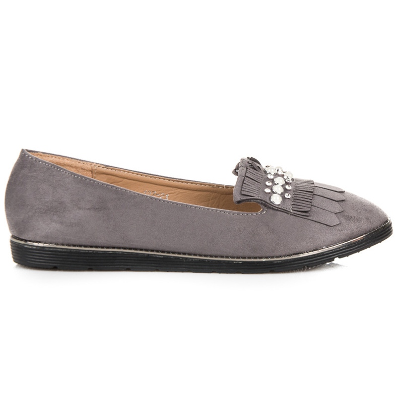 Mocasines con adorno gris