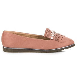 Mocasines con adorno rosa