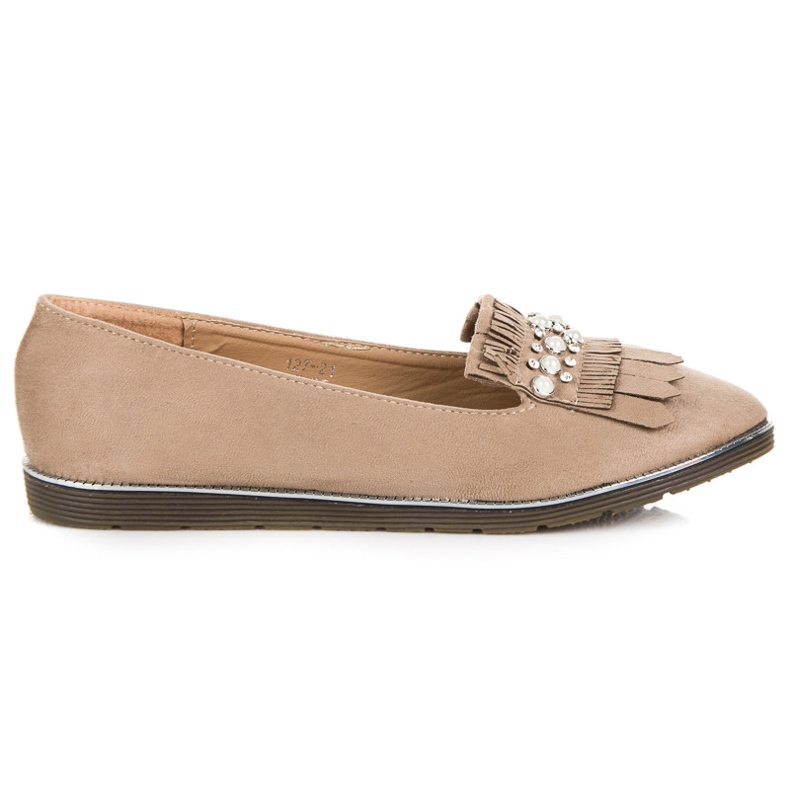 Mocasines con adorno marrón