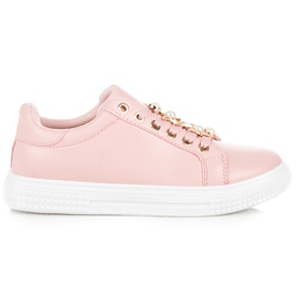Zapatillas rosas con adorno rosado