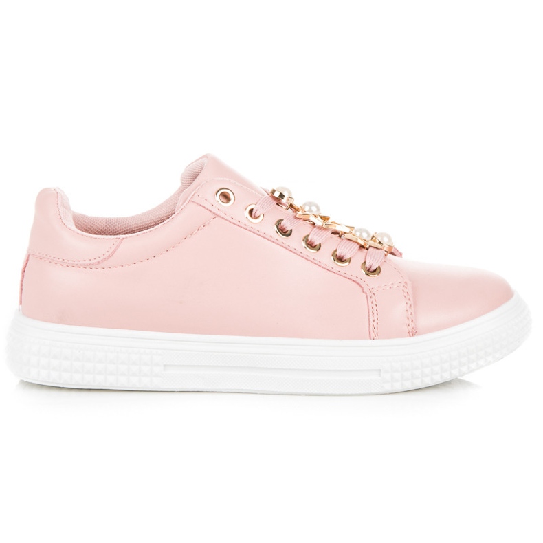 Zapatillas rosas con adorno rosado