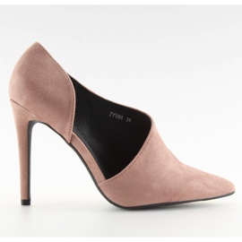 Bombas asimétricas en un pin rosa ZY098 Pink rosado