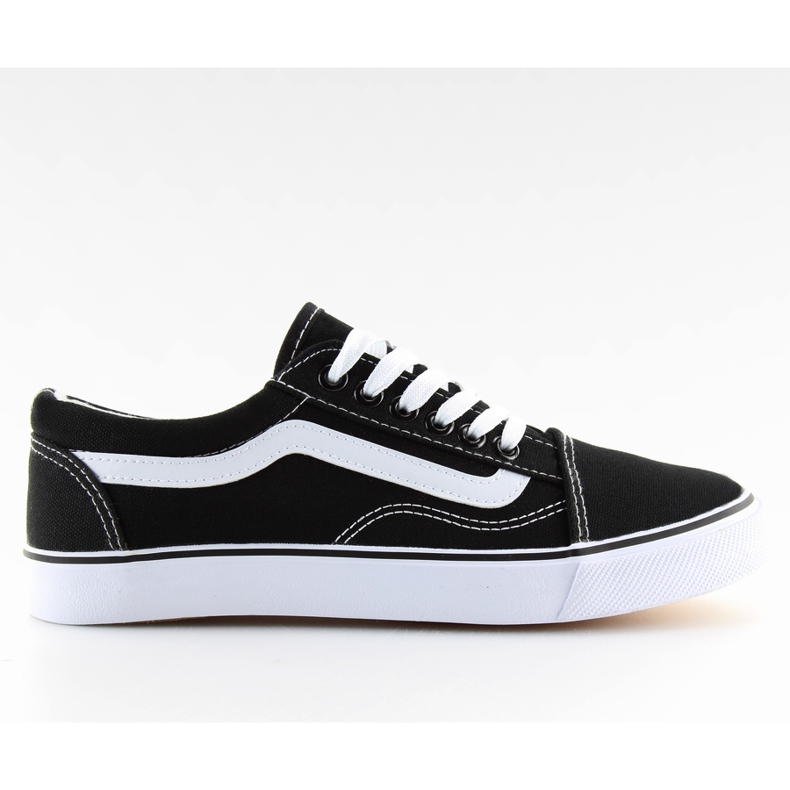 Zapatillas negras DC3 negras de mujer. blanco negro
