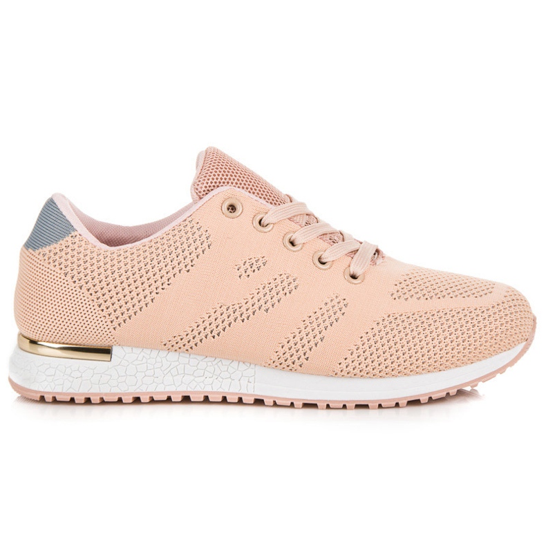 Zapatillas deportivas anudadas de tejido rosado