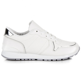 Zapatillas blancas atadas blanco