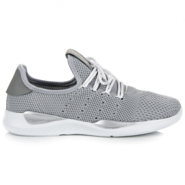 Deportivas caladas atadas gris