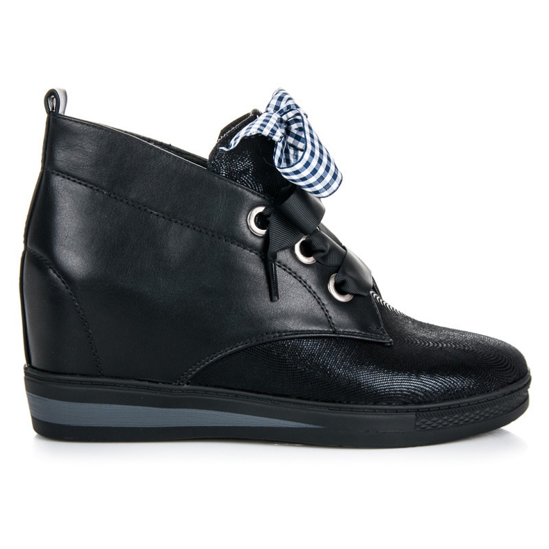 Vinceza Zapatillas negras con cinta negro
