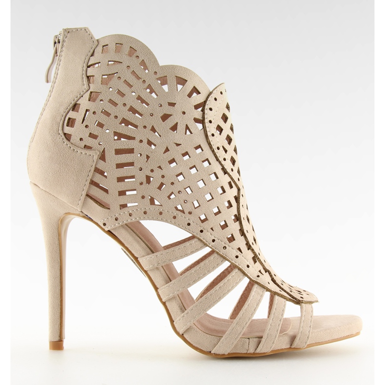 Botas punta abierta beige punta abierta M286 Beige