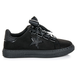 Zapatillas de ante con estilo negro