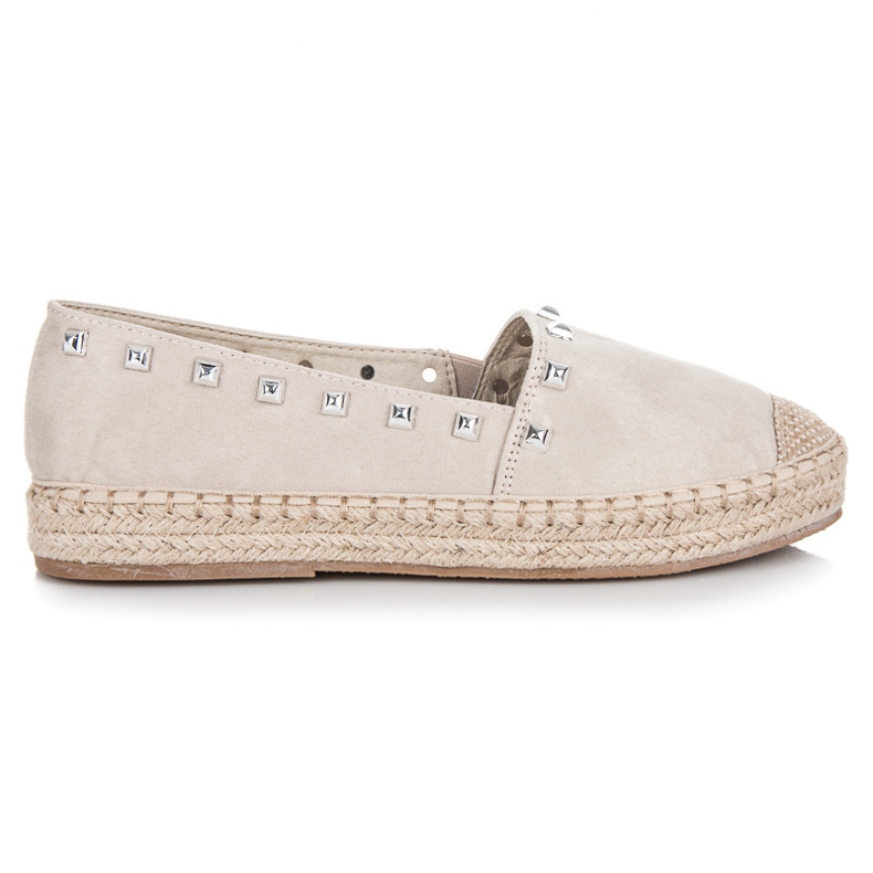 Nio Nio Alpargatas beige con tachuelas