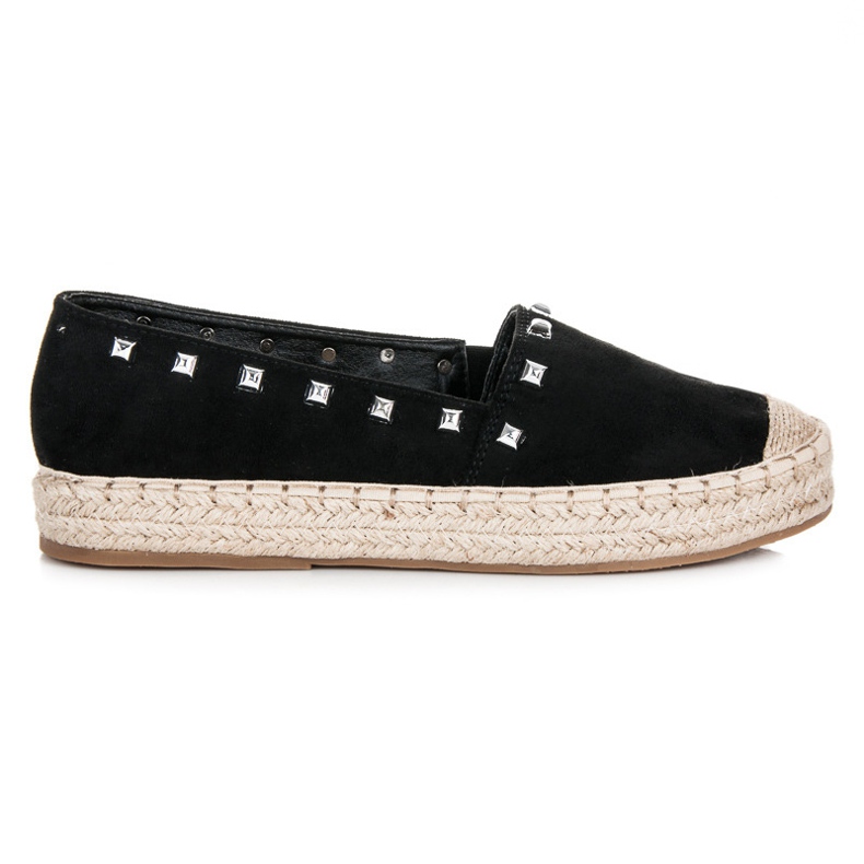 Nio Nio Alpargatas negras con tachuelas negro
