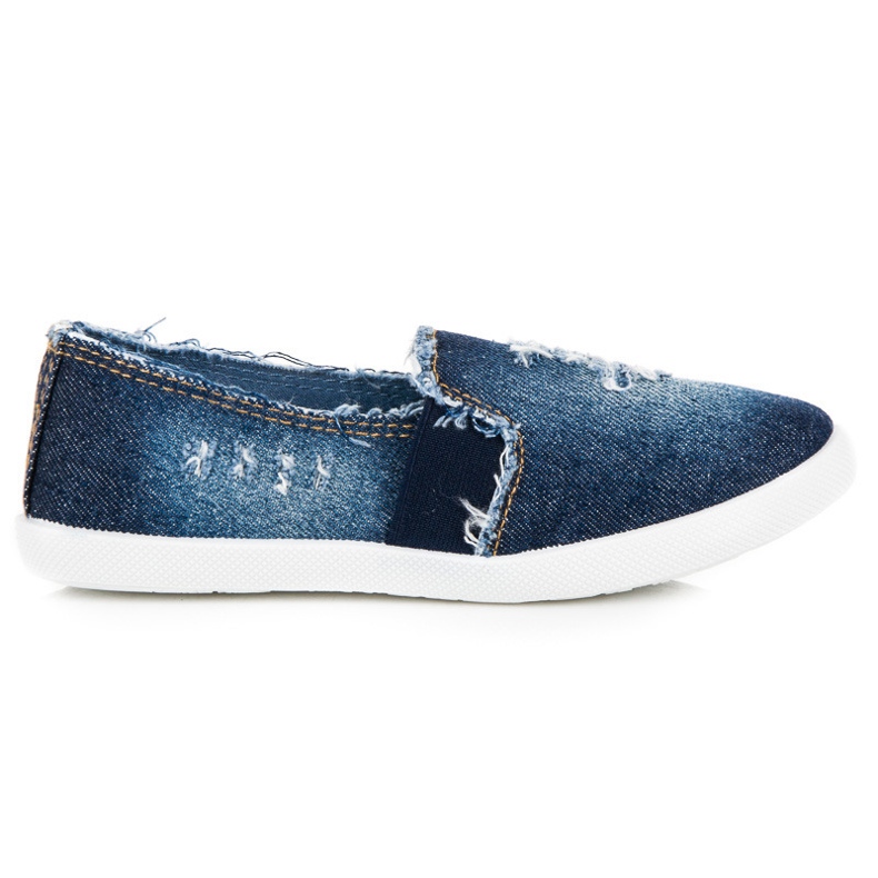 Bella Paris Zapatillas sin cordones de jeans azul
