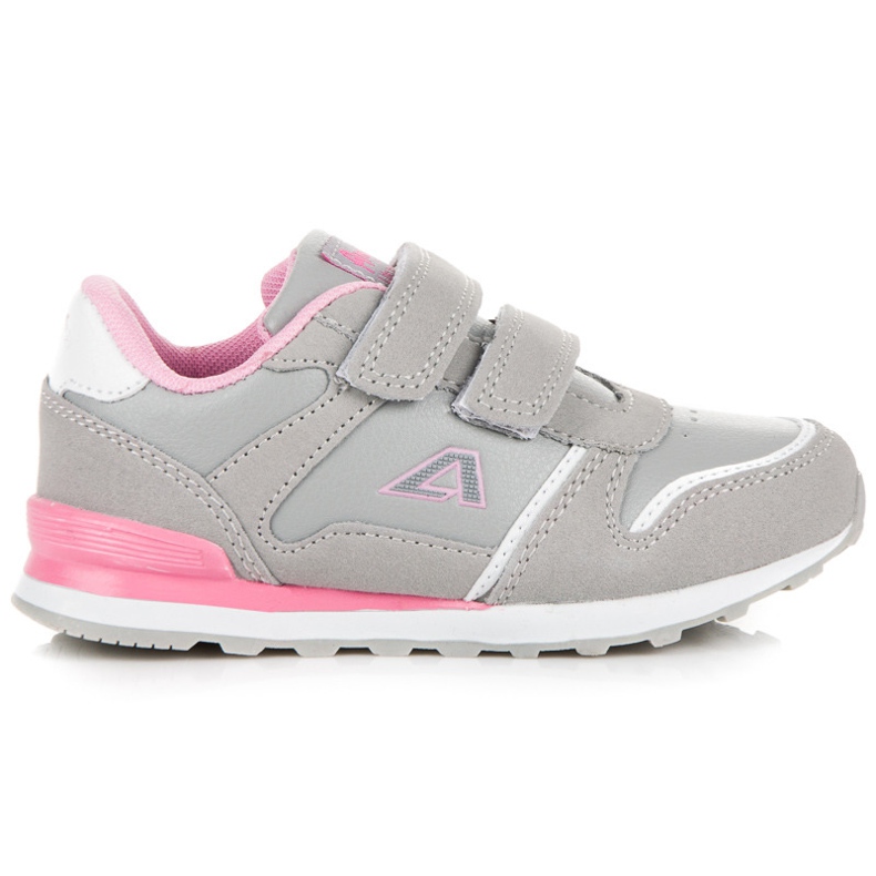 American Club Zapatos de mujer con velcro. gris