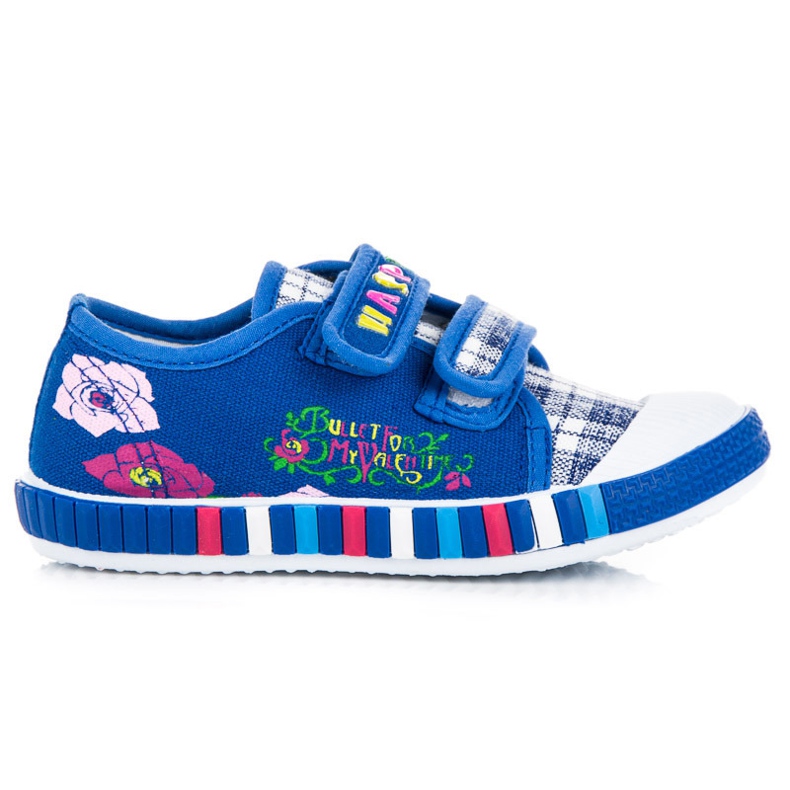 Hasby Zapatillas a cuadros para niña azul