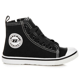 Hasby Zapatillas Altas Con Cremallera negro