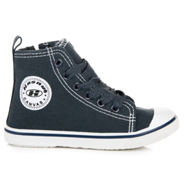 Hasby Zapatillas altas con cremallera azul