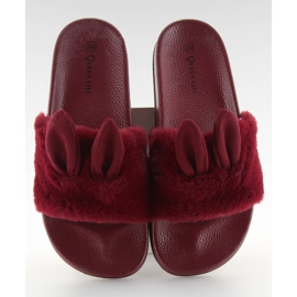 Pantuflas Con Piel Y Daños 58-2 Ii-Gat rojo