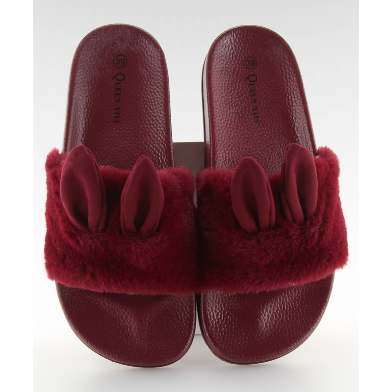 Pantuflas Con Piel Y Daños 58-2 Ii-Gat rojo