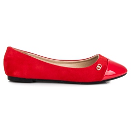 Seastar Bailarinas con puntera barnizada rojo