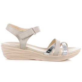 Kylie sandalias con velcro gris