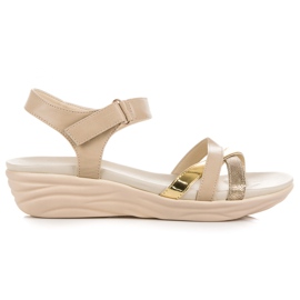 Kylie Sandalias con velcro beige