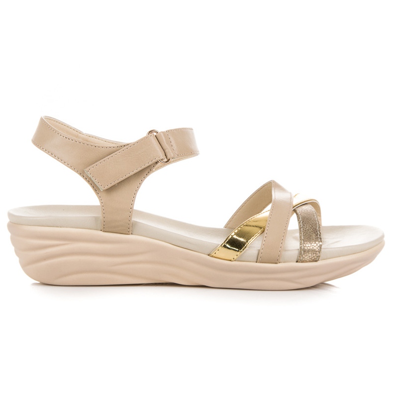 Kylie Sandalias con velcro beige