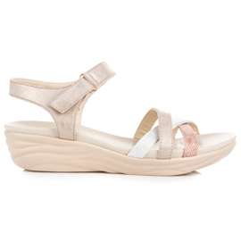 Kylie sandalias con velcro rosado