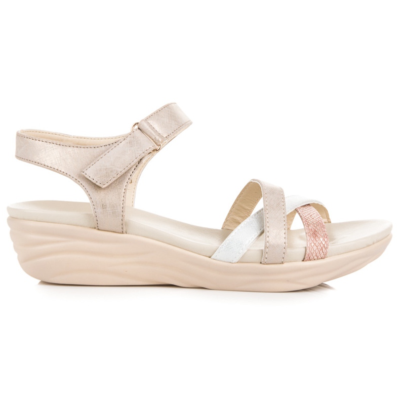 Kylie sandalias con velcro rosado