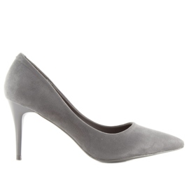 Zapatos tacón ante Candy Shop gris LEI-90 D.GRAY