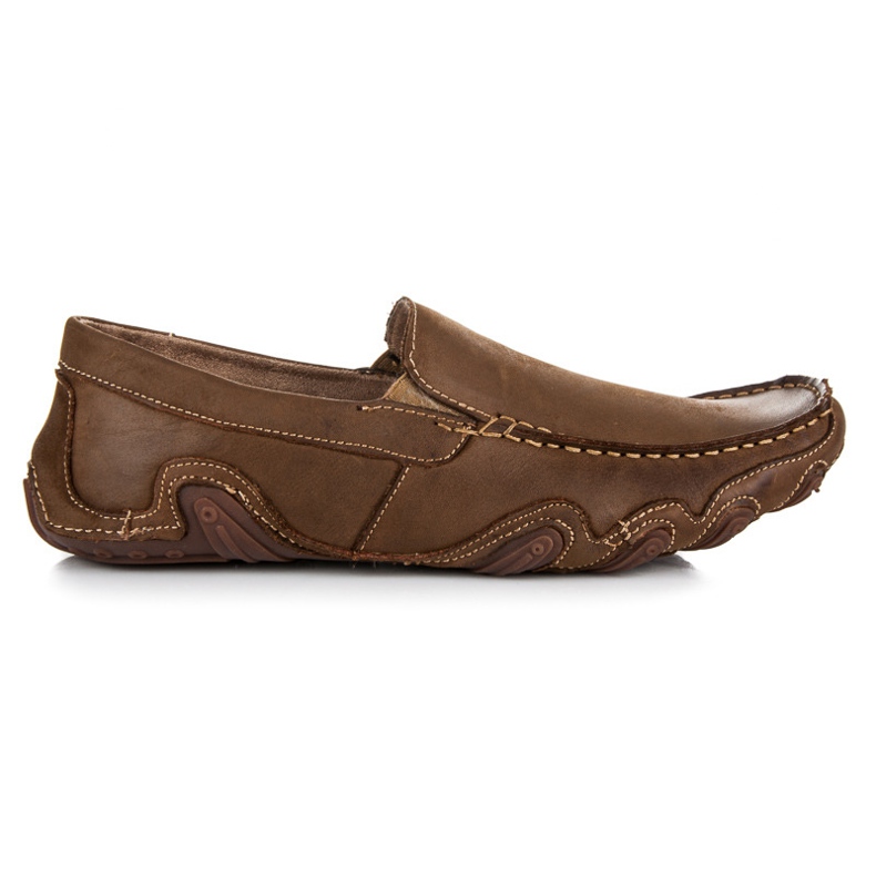 Hasby mocasines de piel marrón