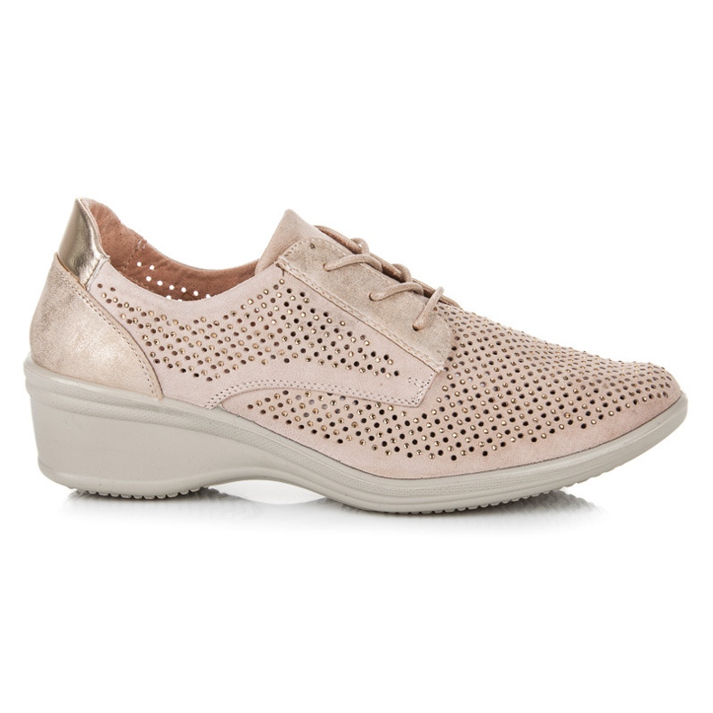 Kylie Calzado cómodo con cordones marrón