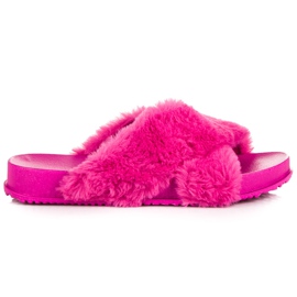 Zapatillas de piel con estilo rosado