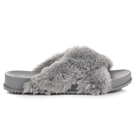 Zapatillas de piel con estilo gris