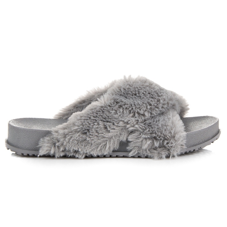 Zapatillas de piel con estilo gris
