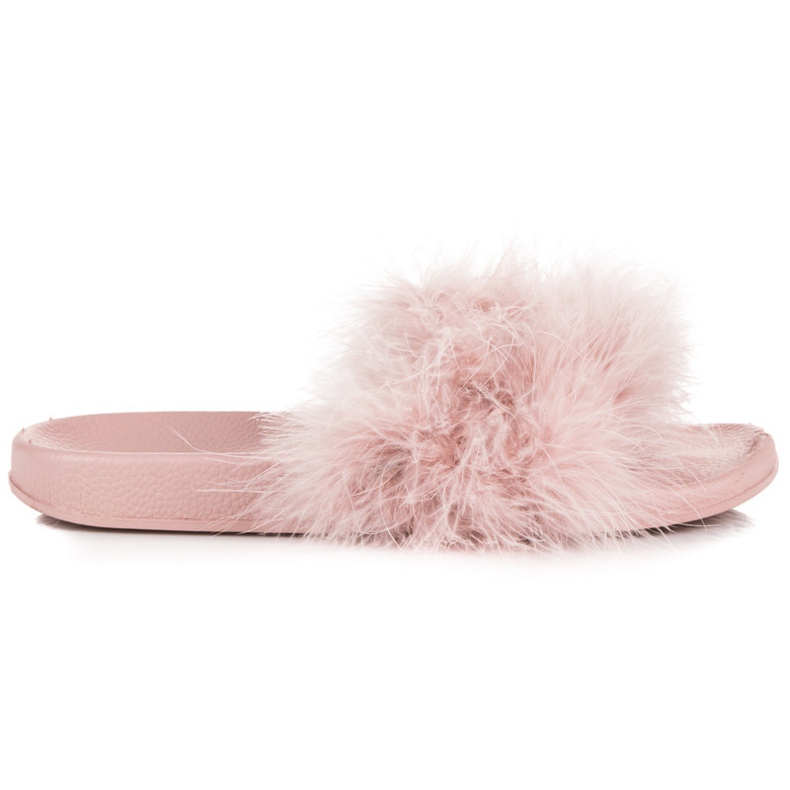 Zapatillas con pelo marrón Zapatillas con pelo marrón