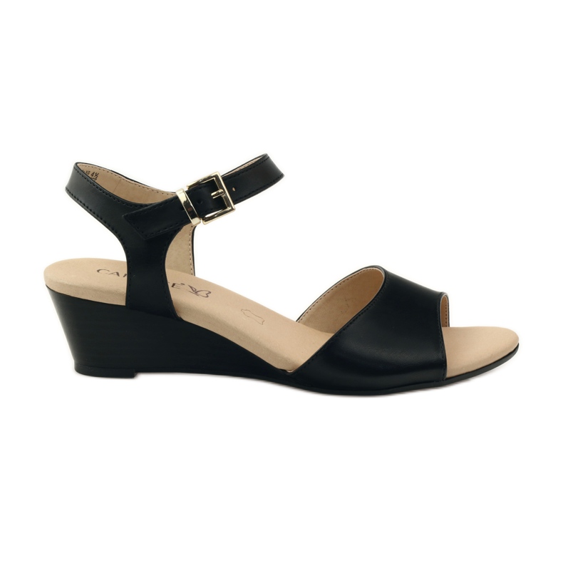 Caprice zapatos de mujer sandalias de piel 28213 negro