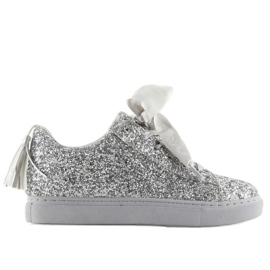 Deportivas Glitter Plata M-611 Plata gris
