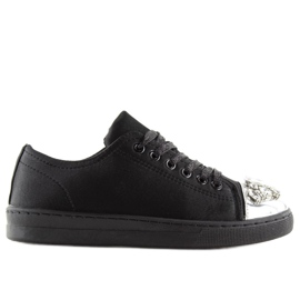 Deportivas Negras Con Piedras V-5502 Negro