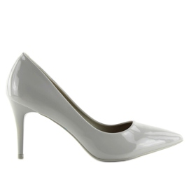 Zapatos de salón de mujer lacados en gris LEI-83 Gris