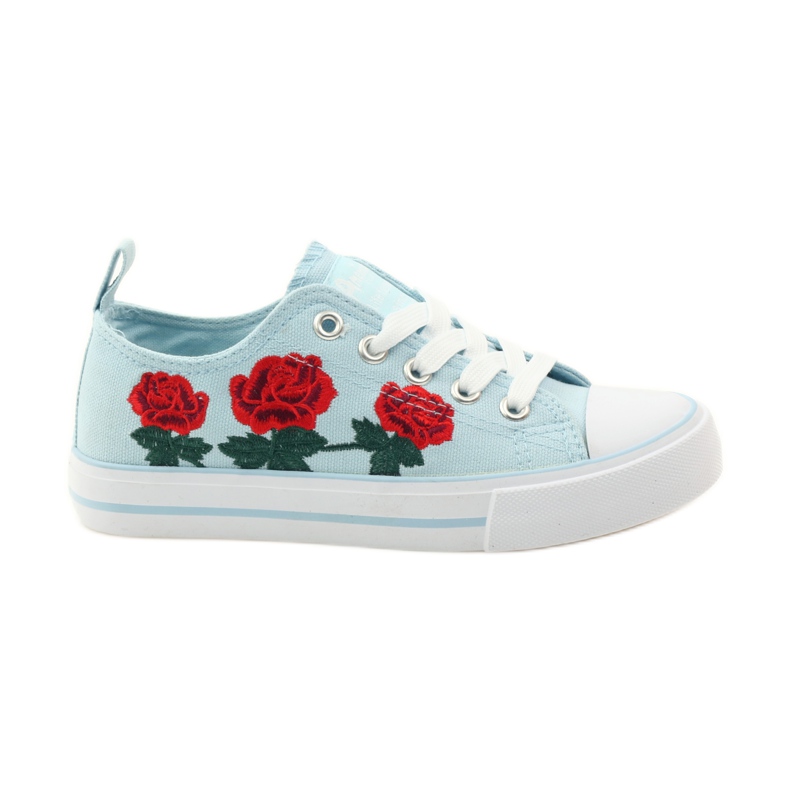American Club Deportivas con rosas bordadas Americana 17035 rojo azul blanco American Club Deportivas con rosas bordadas Americana 17035 rojo azul blanco