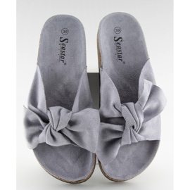 Pantuflas Mujer En Corcho Gris Ck02 Gris