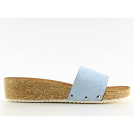 Pantuflas mujer azul CK05P LT.BLUE