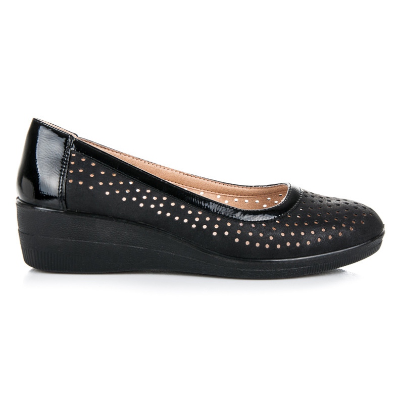 Kylie Bailarinas caladas en cuña negro Kylie Bailarinas caladas en cuña negro