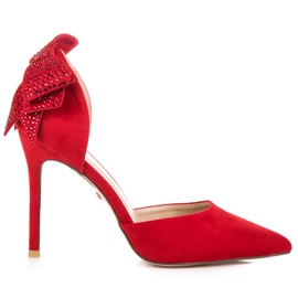 Seastar Tacones de ante con lazo rojo