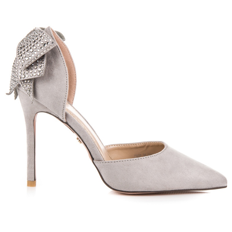 Seastar Tacones De Ante Con Lazo gris Seastar Tacones De Ante Con Lazo gris