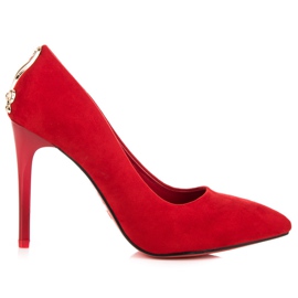 Seastar Tacones de ante con adorno rojo