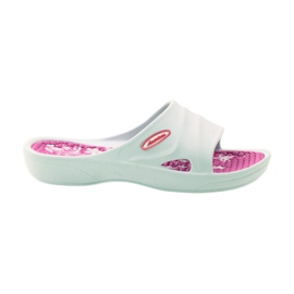 American Club Zapatillas americanas de foam blanco para la piscina rosa