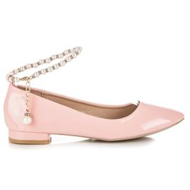 Vices Bailarinas lacadas con abalorios rosa