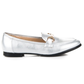 Vices Mocasines slip-on plateados gris
