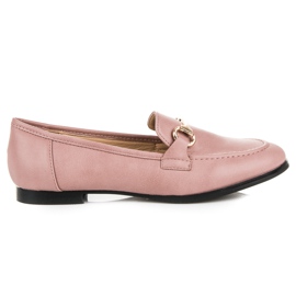 Vices mocasines sin cordones rosado